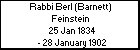 Rabbi Berl (Barnett)  Feinstein 