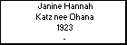 Janine Hannah Katz nee Ohana