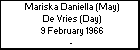 Mariska Daniella (May) De Vries (Day)